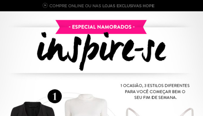 E-mail marketing Loja Hope Dia dos Namorados